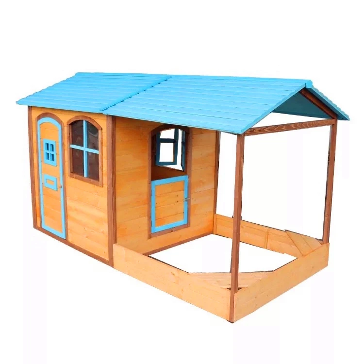 

Custom Collins Wooden Playhouse With Sand Box Two In One Kids Outdoor Playhouse For Sale With House Slide, Colorful/customized