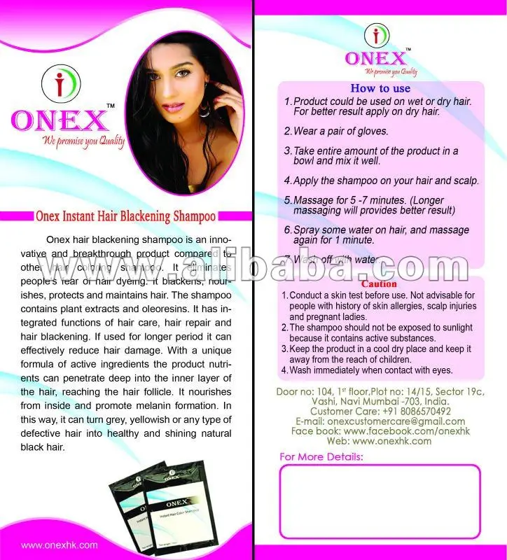 Onex Buy Hair Colour Shampoo Product On Alibaba Com