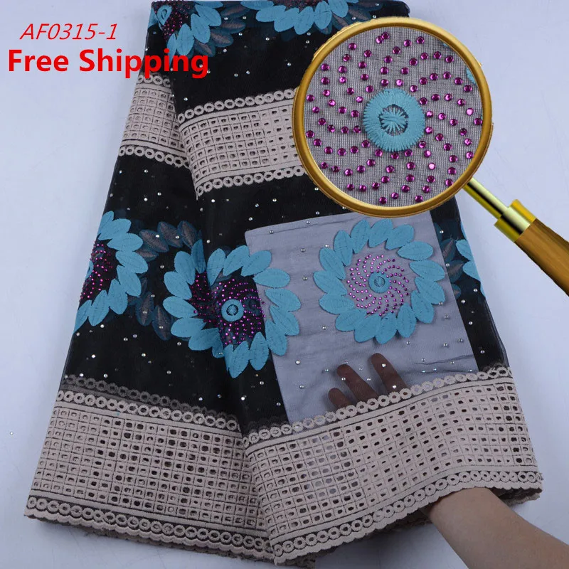 

1540 Free Shipping African Lace Fabrics 2019 Nigerian African Milk Lace With Stones, Cupion