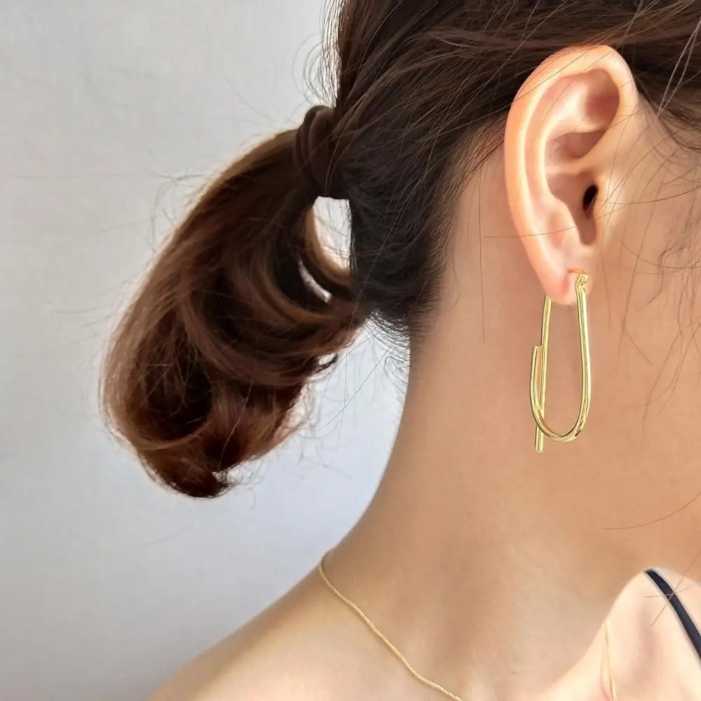 

New Design simple style 925 sterling silver circular earring for women