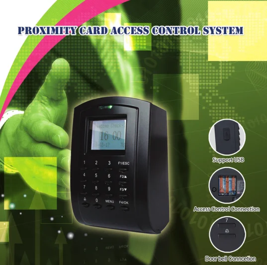 Id Card Access Control System With Password Pin Code And Tcp/ip Usb