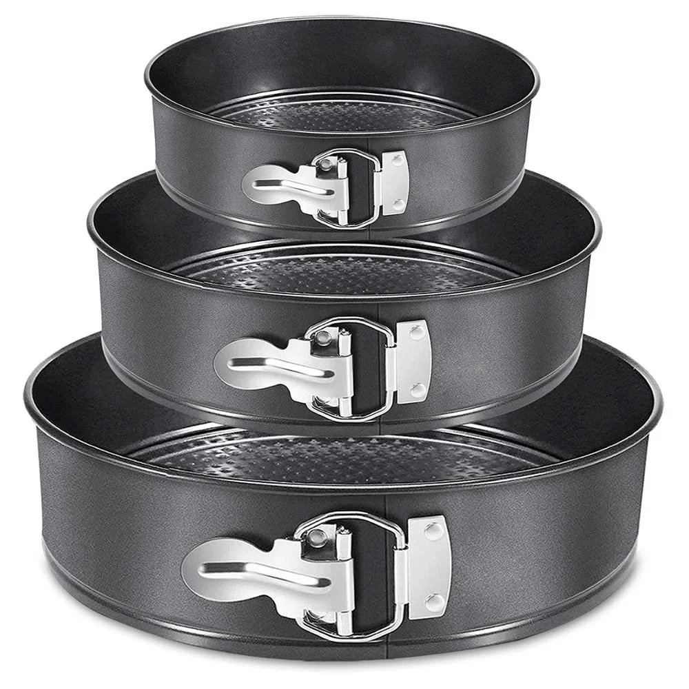 Professional cake baking mould with springform 3 different sizes for your choice, Bakeware Set, carbon steel w/non-stick coating