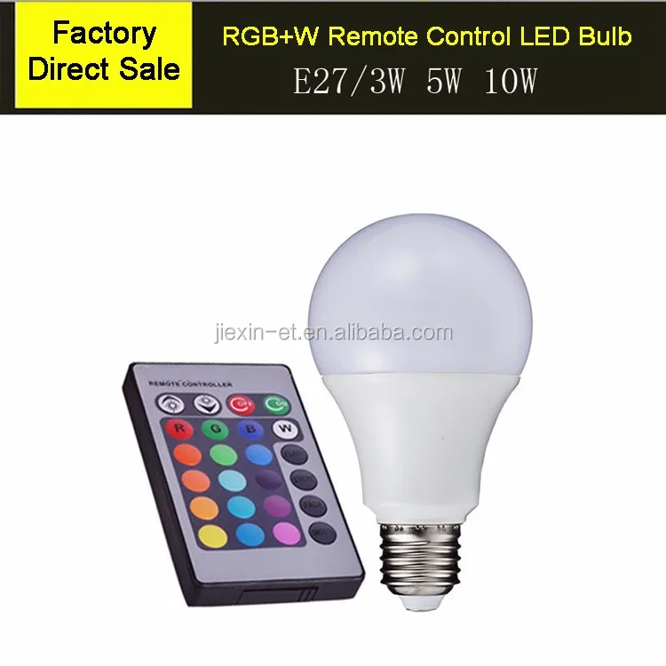 B22 E27 RGB 16 Changement de Couleur Télécommande Contrôlée Ampoule LED Lampe 5W