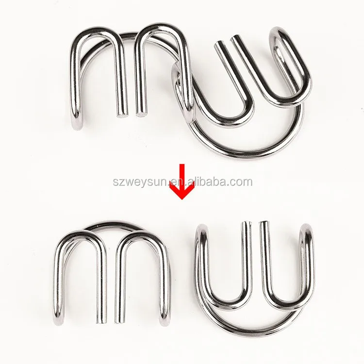 Beetest Casse Tete Chinois Metal M/étal Fil Puzzle Jeu IQ Test Esprit Fer Lien D/ébloquer Chinois Anneau Puzzle Jeu Jouet Casse-t/ête Adultes Enfants Jouets /Éducatifs Style A