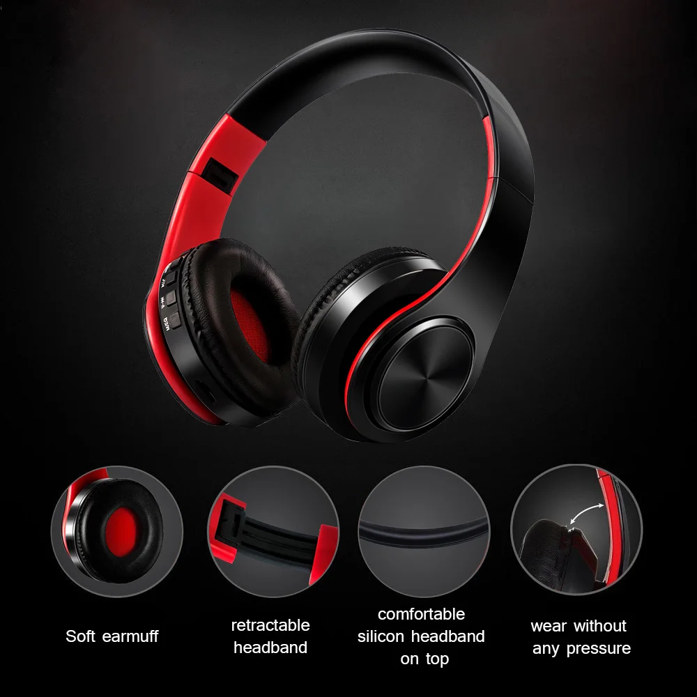 Fashionable Foldable Headphones Bluetooth Headphone Without Wire Support Fm Radio And Mp3 Player