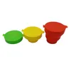 Hot selling New Collapsible Cup with Lid, Made of Food-grade Silicone Material, FDA and LFGB Marks
