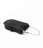 Plastic Safety 3 Digit Retractable Combination cable ski snowboard Luggage lock