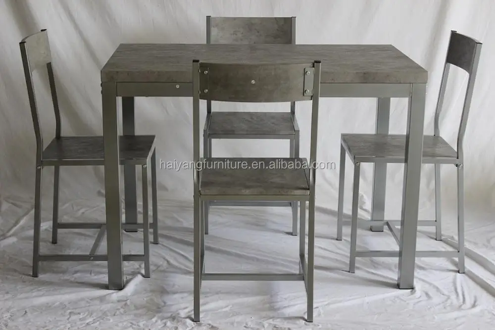 Heavyduty Dining Table And Chairs Wood Dining Table Set With Metal Frame Buy Wood Dining