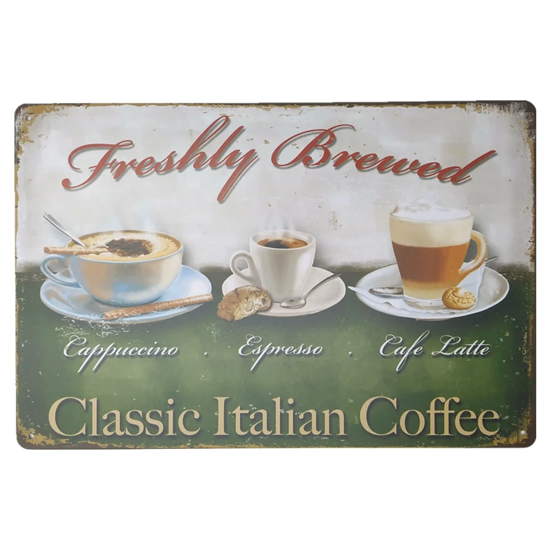 
Ready to ship 20x30cm vintage retro tin signs metal plate for restaurant/bar wall decoration 