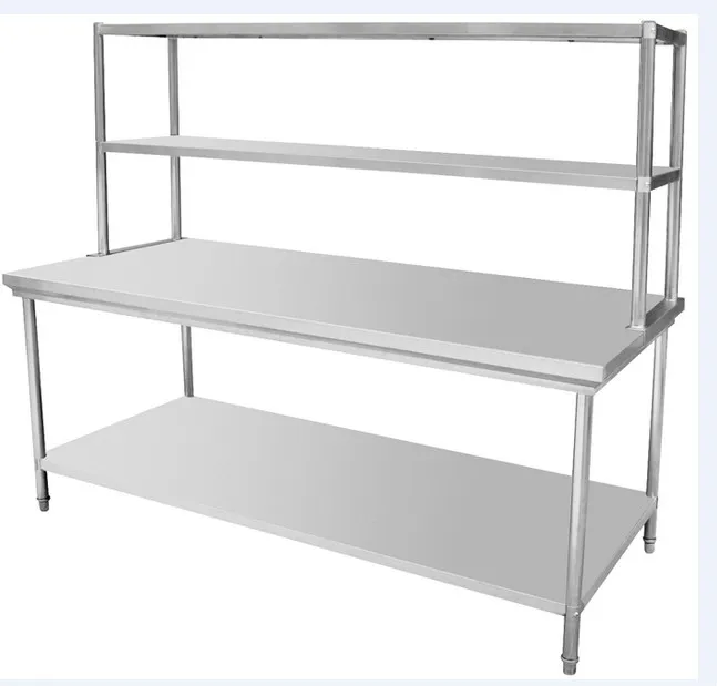 Stainless Steel Work Table With Top Shelf