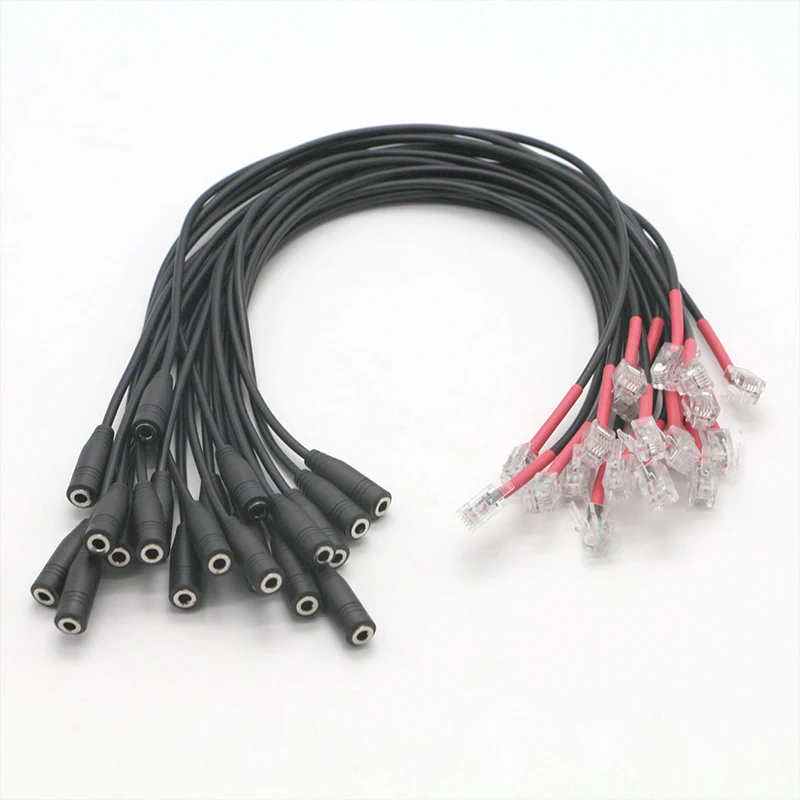 30CM Telephone Cord RJ9 4P4C Male to 3.5MM Stereo Female Jack Adapter Cable Wire 