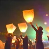 custom cheap india no flame chinese white red paper sky flying wishing lanterns