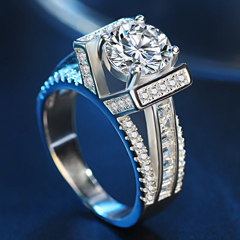 

Hot sale fashion jewelry wedding rings engagement rings for men and women with crystals, Gold/rose gold/white platinum