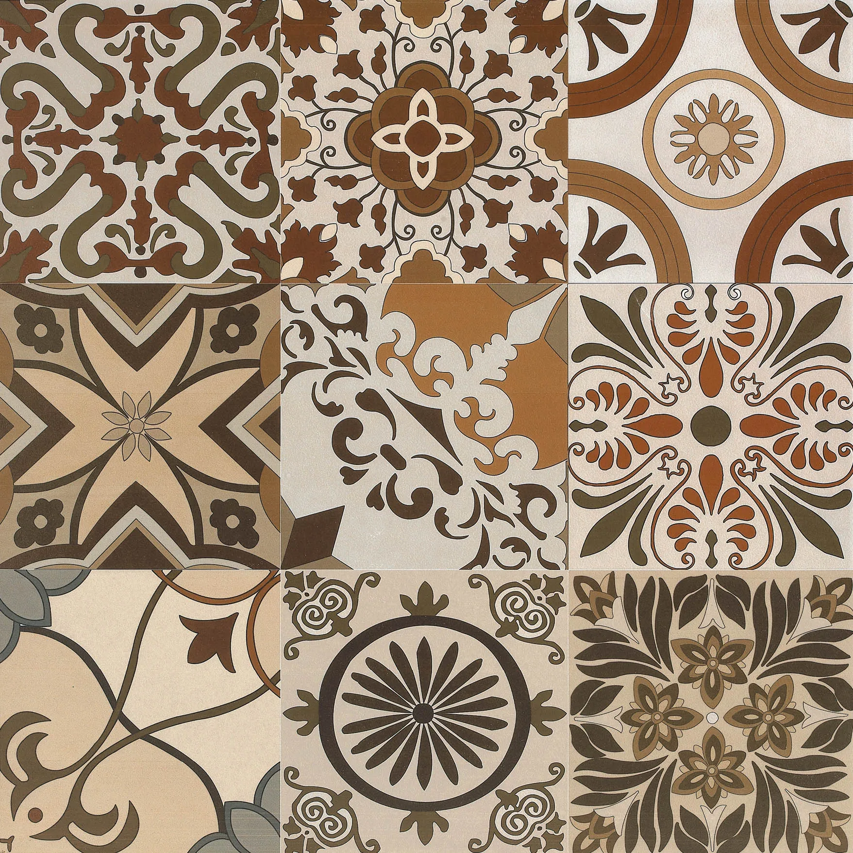 Hydraulic Used Press Cement Rose Pattern Tiles