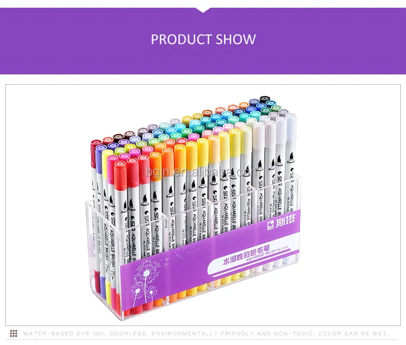 Sta New Products 12 24 36 48 80colors Aquarelle Brush Pen
