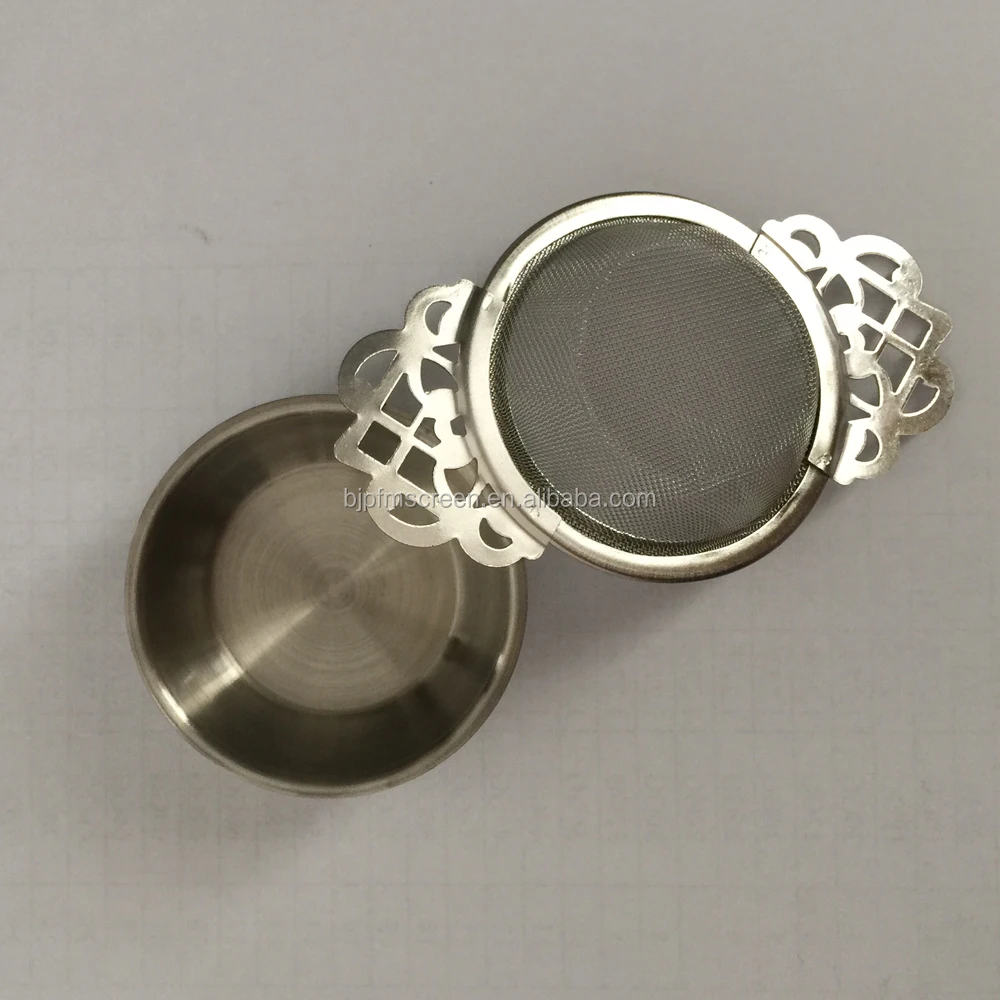

Stainless Steel Mesh Tea Strainer With Drip Tray