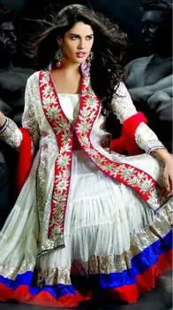 Off White Net Jacket Style Lehenga Choli With Dupatta Buy Fish