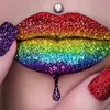 Wholesale High Quality Multicolor Lip Gloss Glitter Powder with container packaging