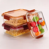 

Microwave heat resistant round crisper square glass food storage container set