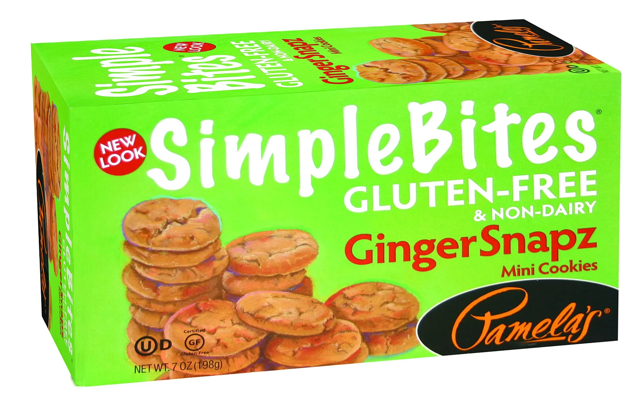 Pamela's Products Gluten Free Simplebites Mini Cookies, Ginger Snapz, ...