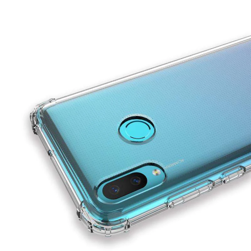 

soft Antishock TPU case phone cover for Huawei P Smart 2019 case, Black,transparent, gold