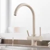 WANFAN Blacked custom color face wash brass double handle bathroom kitchen faucet