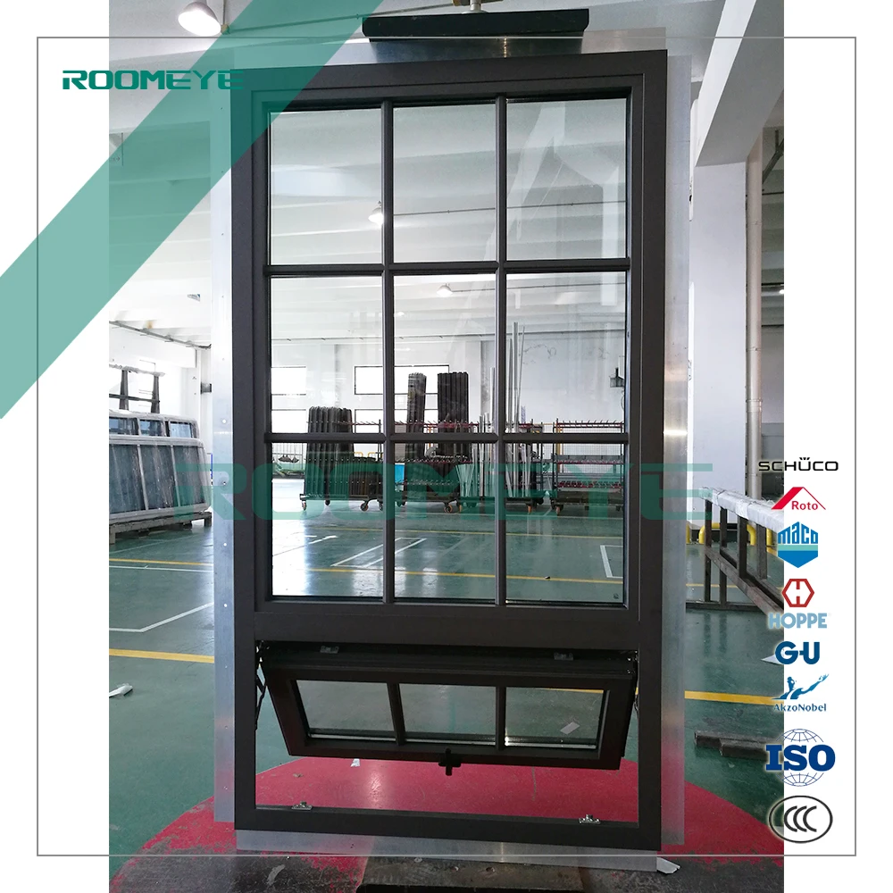 Thermal break aluminum awning window iron window grill design ...