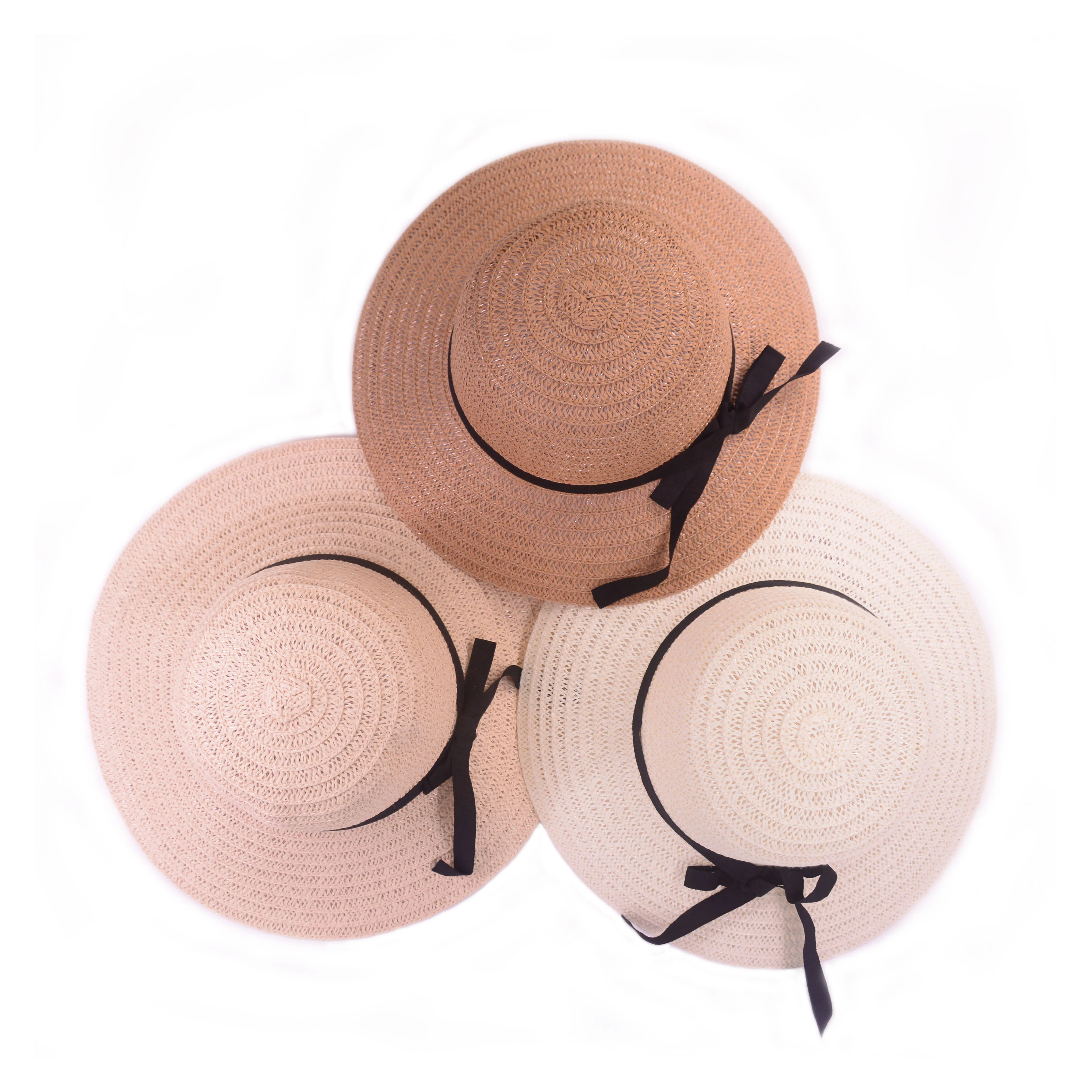 帽子丝带女士大宽边夏季海滩草帽 - buy 宽边草帽,女士花式帽子,帽子