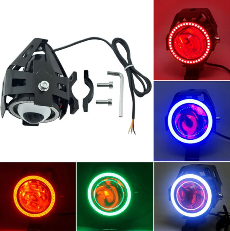 Par Farol Led u7 Angel Eyes Nevoeiro Universal 6000k 3000Lm - NTV Distribuidora de Som e Acessórios