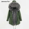 Winter Real Mongolian Fur Parka Real Fur Collar Jacket High Quality Fashion Parker