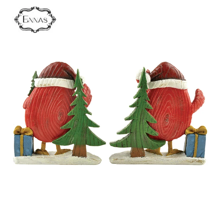 Resin decoration custom made souvenir snow birds cardinal
