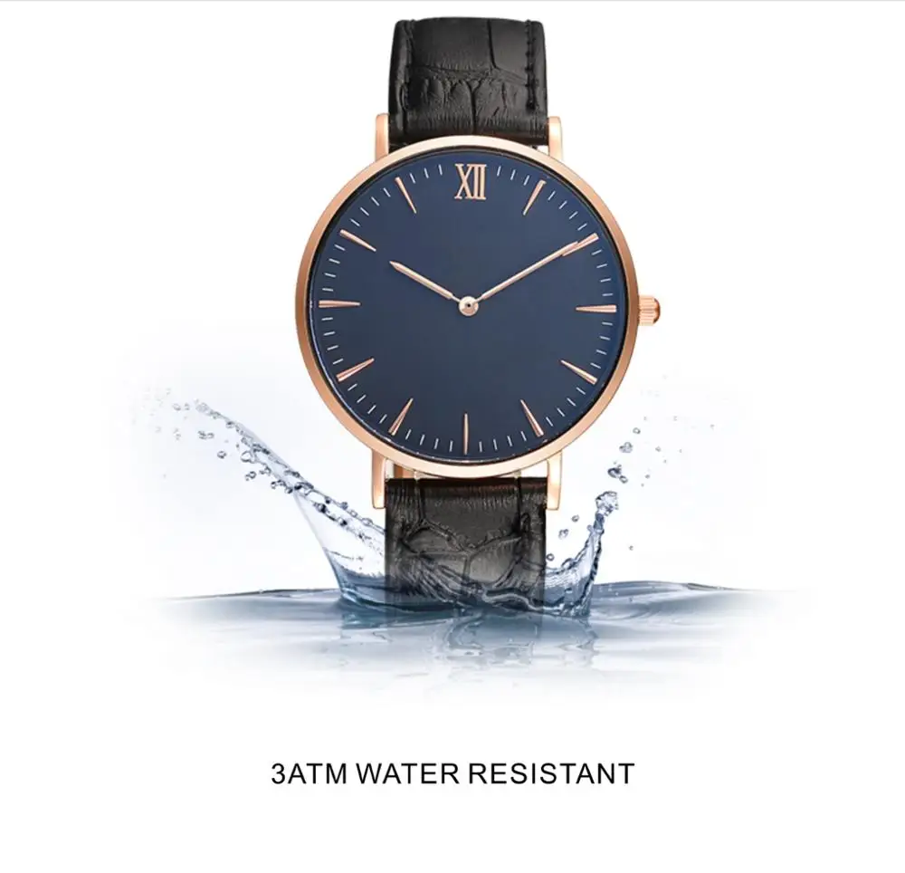 2017 Factory Price Dw Style Leather Strap Cheap Alloy Watch For Man