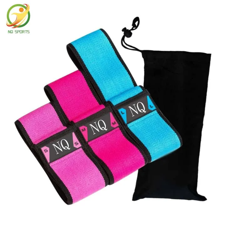 

New product Custom printed Fitness Polyester Cotton Ankles Wrapped Heavy Resistance Band, Pink or customized color