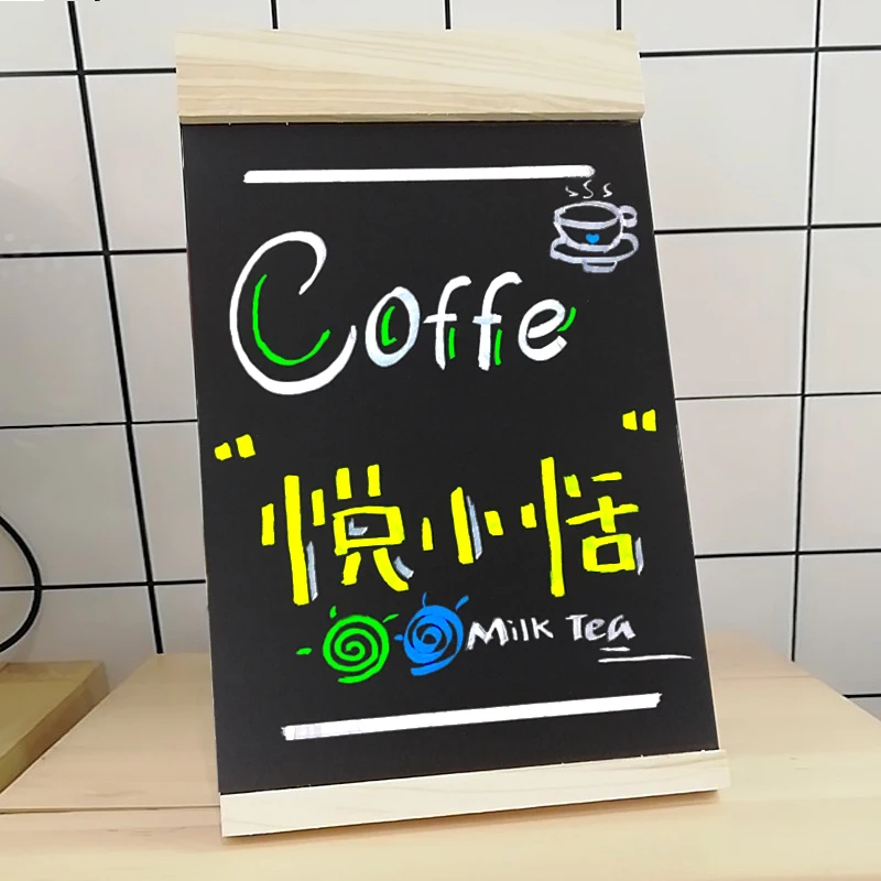 
Mini Desk Sign Black Chalk Board for Display 