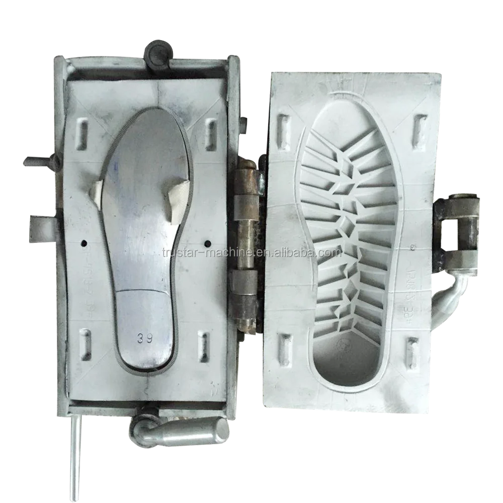 
hot pu direct injection shoe mould with plastic last 