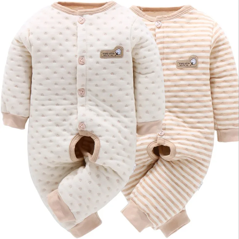 

Spring Autumn Cotton Newborn Baby Romper Cute Baby Romper Jumpsuit, Beige/ khaki