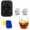 3D Skull Silicone Ice Cube Tray Mold Maker in Shapes for Whiskey Ice and Cocktails