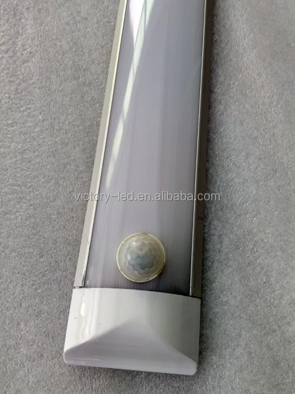 Super bright 40w flat led batten light 4 feet led tube light fixture with sensor