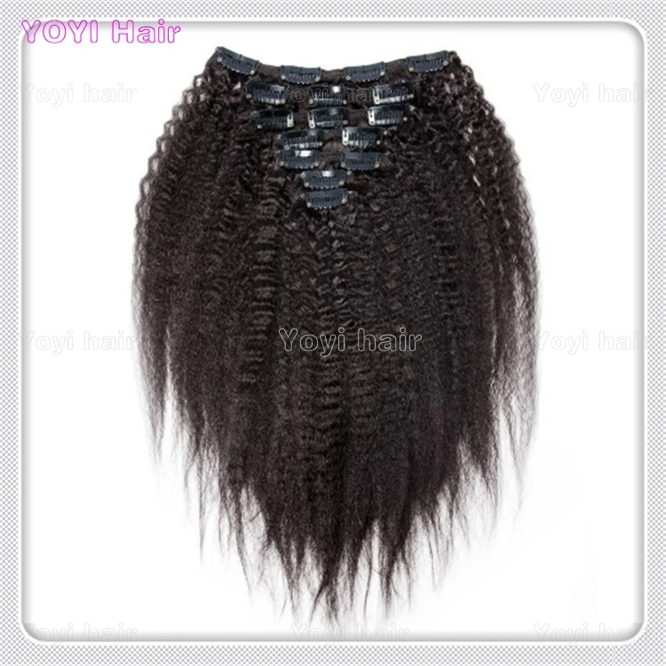 afro kinky blow out clip hair extension