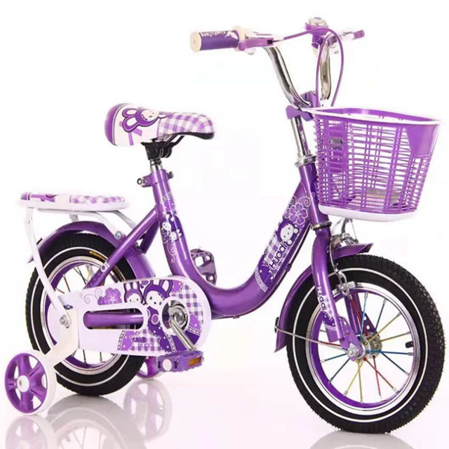 

2019 China Popular Children's Bicycles Kids Ride on Bike Training Wheel Bicycle, Blue green pink purple