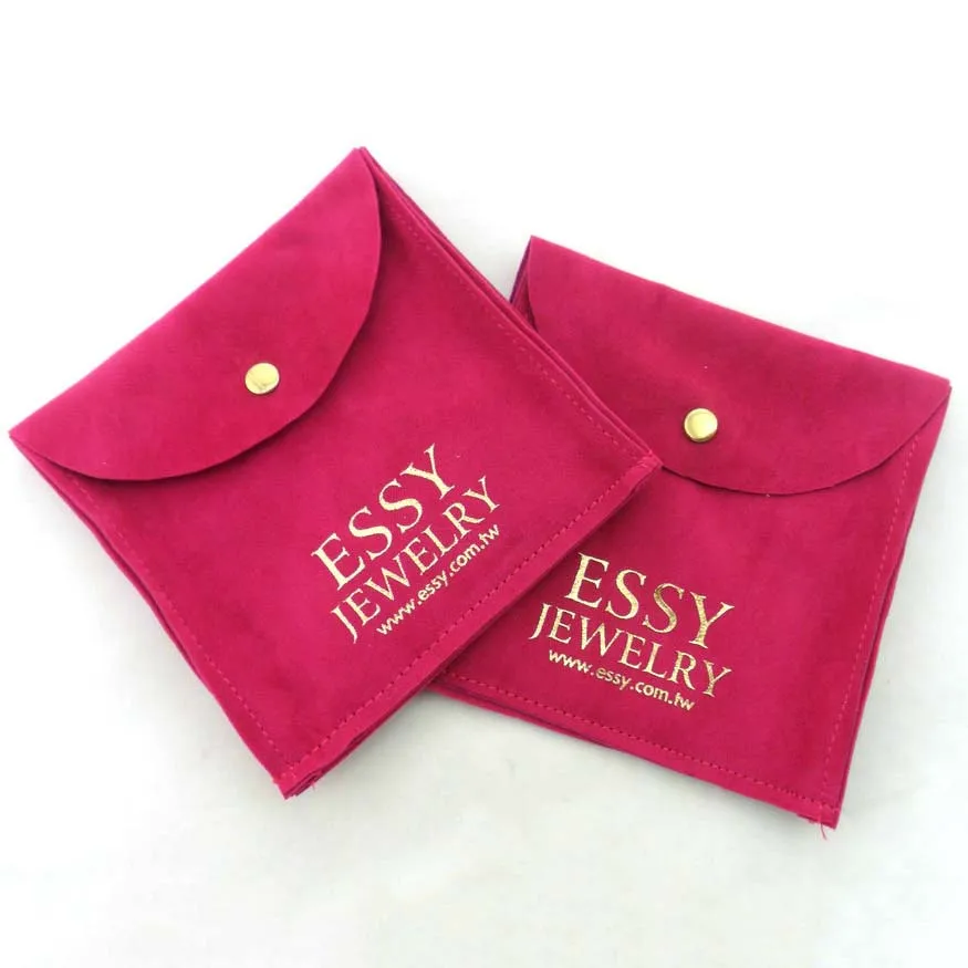 

customized printing logo hot pink jewelry envelope organizer for sterling silver, Customized color