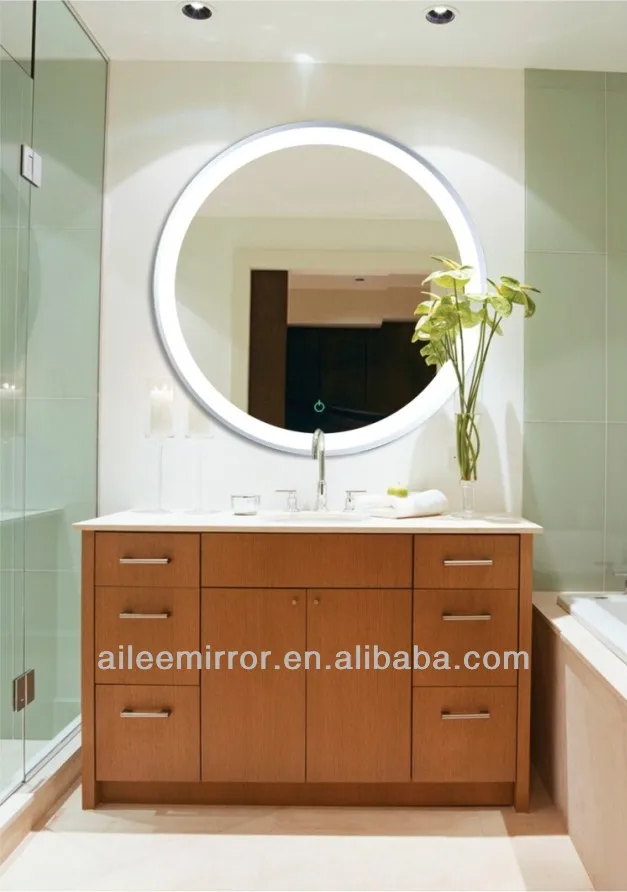 bath decorative illuminate compact mirror