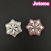 30mm Little Pink And Clear Rhinestone Cute Flower Button Wedding Bouquet Brooch Pin For Wedding Accessories