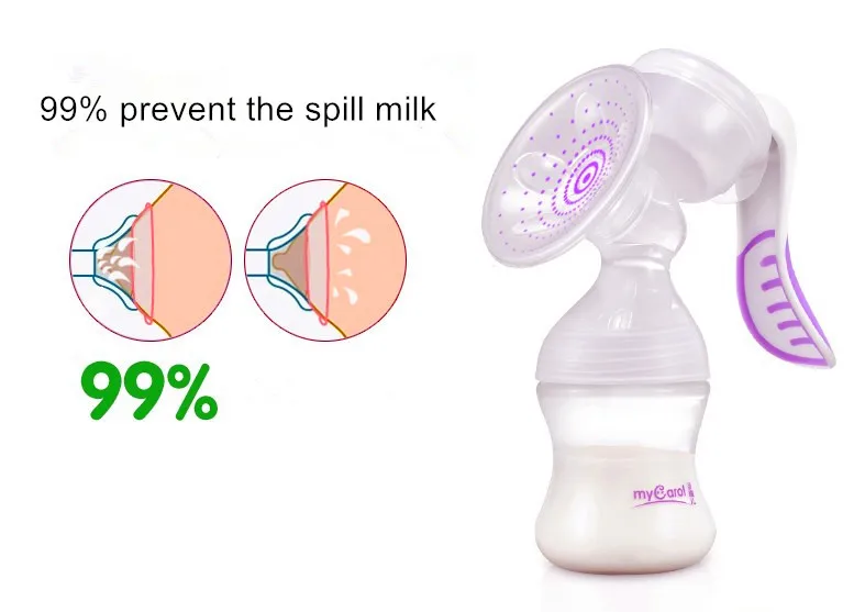 
MyCarol High Quality Baby Milk Silicone Manual Breast Pump Comfort Single Manual breast pump 