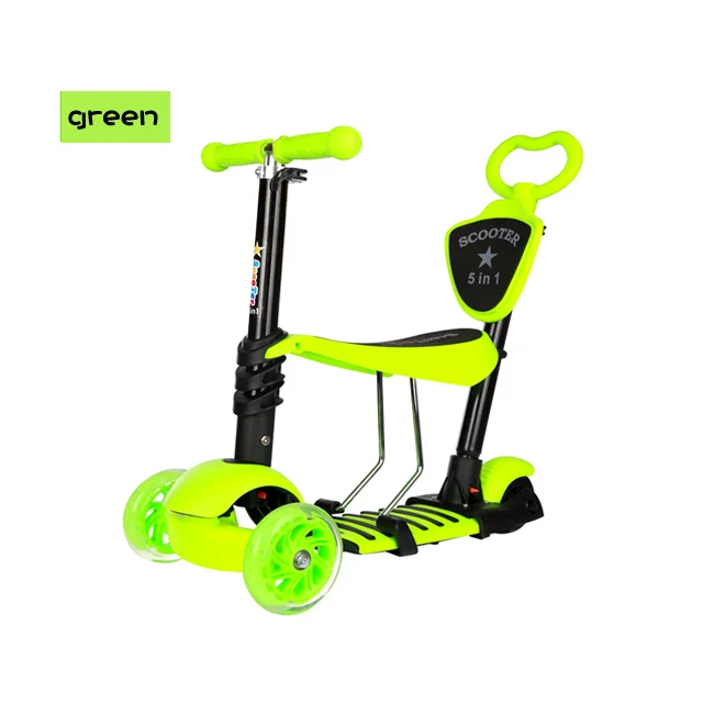 2018new Model Child Scooter 5 In1 Music And Light 3 Wheel Kick Scooter