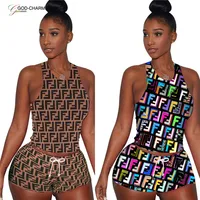 

*GC-86970937 2020 new arrivals Wholesale Africanwomen in-stock clothing two piece set sexy 2 piece short set women clothing