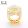 Fashion street wear hip hop gold ruby jewellery rings designs for men