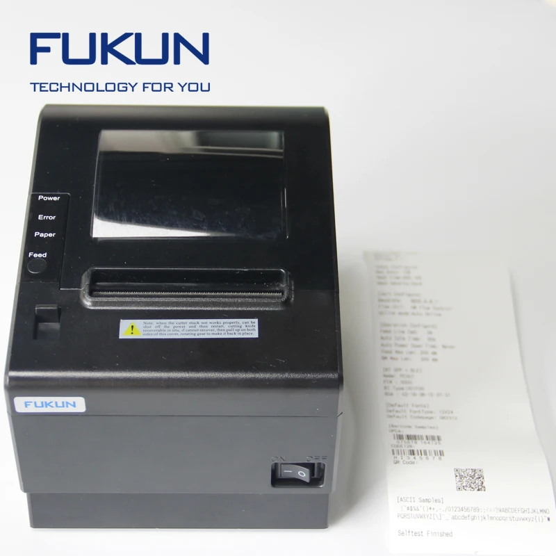 

wholesales price 80mm pos thermal printer with opos driver from Shanghai Fukun, Black