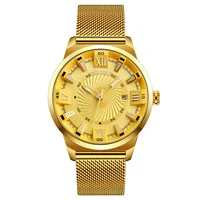 

SKMEI 9166 men Quartz watch Auto DateSteel Watch Roman Number Wrist Watch