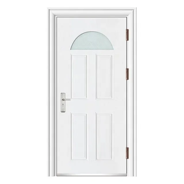 Половина луны стекловолокна вход БЕЛЫЕ СТАЛЬНЫЕ передние двери